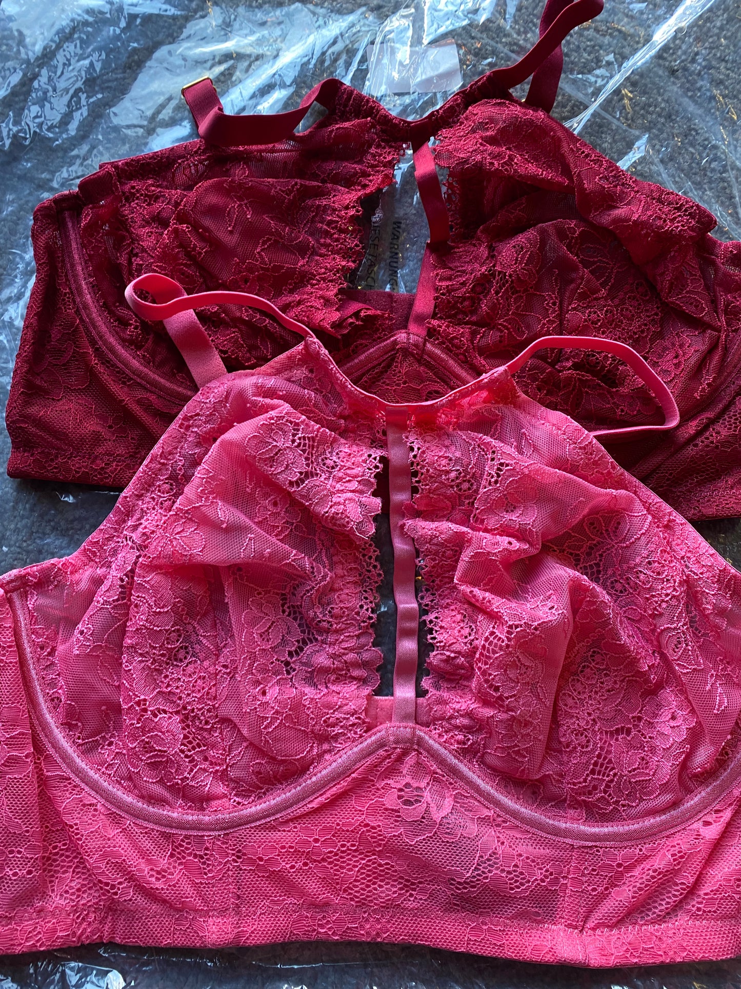 Two pairs, Bralettes XS. size 10 perhaps size 12